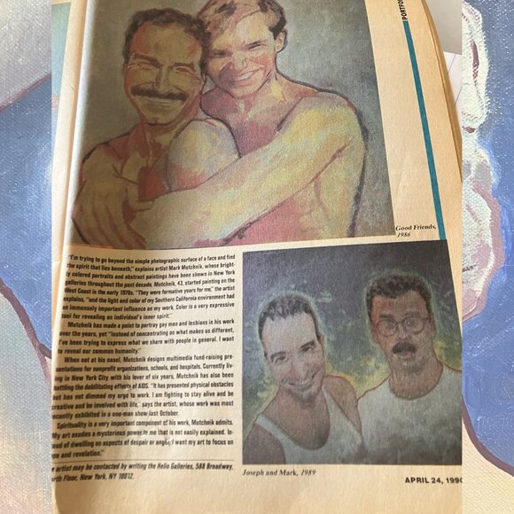 "Avatar"- Female- 12"x12" Signed Original Painting by MARK MUTCHNIK 1987 - Picture 9 of 9